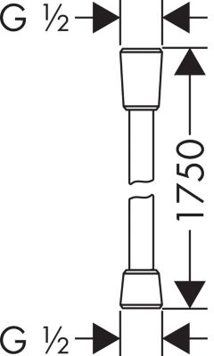 Flexible de douche chromé Hansgrohe Isiflex 1m75
