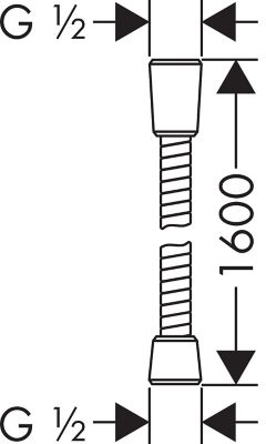 Flexible de douche chromé Hansgrohe Sensoflex 1,60m