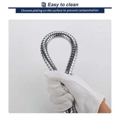 Flexible de Douche en Acier Inox Tuyau de Douche Chromé 1,5m