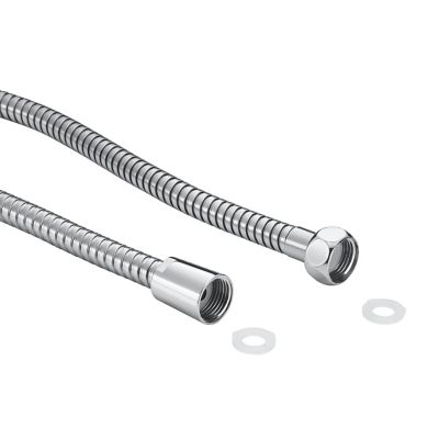 Flexible de douche en acier inoxydable coloris argent longueur 1,50 m