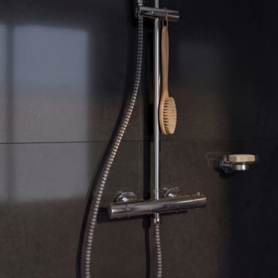 Flexible de douche gris/argent PVC GoodHome 2 m