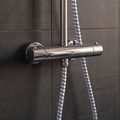 Flexible de douche gris/argent PVC GoodHome 2 m