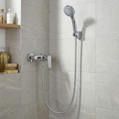 Flexible de douche inox chromé GoodHome 1,5 m