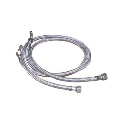 Flexible fioul - F3/8"x F1/4" coudé 90 degrés lg 1000mm (2 pcs) - F3/8"x F1/4" coudé 90 degrés lg 1000mm (2 pcs)