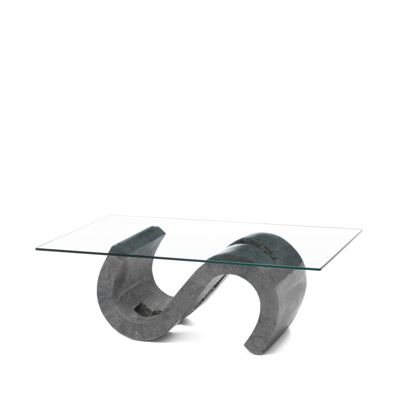 Flexus Table Basse (120X70 Transparent) En Verre Trempé Gris