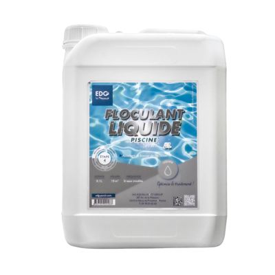 Floculant Clarifiant Piscine  - EDG - Anti Eau trouble  Spécial Eau Cristalline - Liquide - Bidon 5 Litres