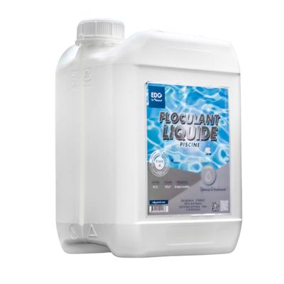 Floculant Clarifiant Piscine  - EDG - Anti Eau trouble  Spécial Eau Cristalline - Liquide - Bidon 5 Litres