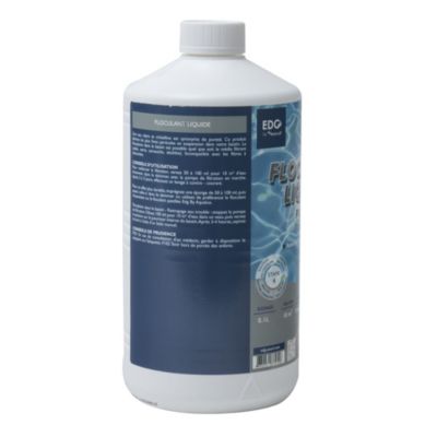 Floculant Clarifiant Piscine  - EDG - Anti Eau trouble  Spécial Eau Cristalline - Liquide - Bouteille 1 Litre