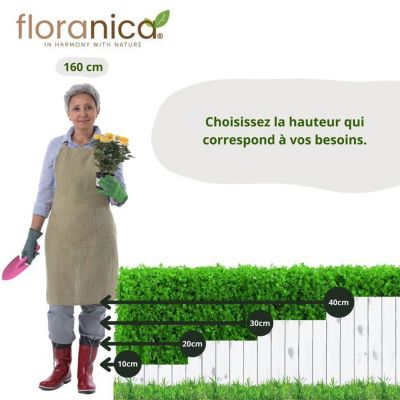 Floranica Bordure flexible de parterre Imprégnée 100 x 20 cm Blanc (raccourcissable) Clôture en bois en pin Palissade Rollboarder