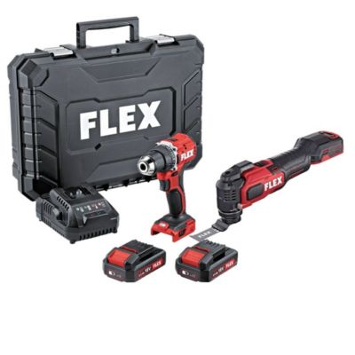 FLX-532843 - Pack 2 outils 18V pour Electricien - Plombier - Menuisier - Flex