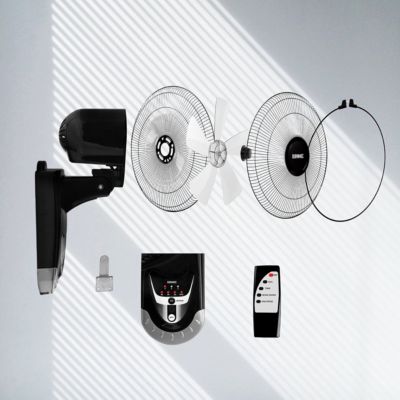 FN55 BK Ventilateur mural 60W 5 pales Oscillant Inclinable 3 vitesses ...