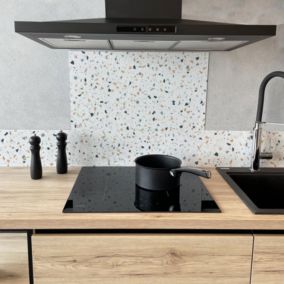 Fond de hotte Aluminum Terrazzo - 99deco - L70xH90 cm Ep.3 mm