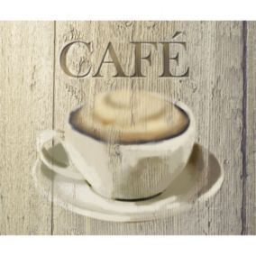 Fond de hotte Café - L. 50 x l. 60 cm - Marron
