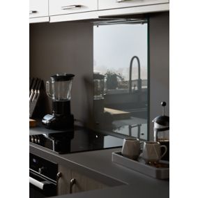 Fond de hotte en verre GoodHome Nashi anthracite l. 60 cm x H. 70 cm x Ép. 5 mm