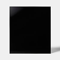 Fond de hotte en verre GoodHome Nashi noir l. 60 cm x H. 80 cm x Ep. 5 mm