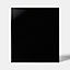 Fond de hotte en verre GoodHome Nashi noir l. 60 cm x H. 80 cm x Ep. 5 mm