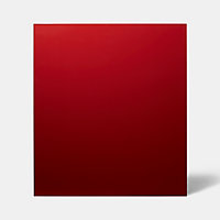 Fond de hotte en verre GoodHome Nashi rouge l. 60 cm x H. 80 cm x Ep. 5 mm