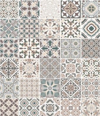 fond de hotte en verre type carreaux de ciment l 60 x h 70 cm ep 4 mm castorama