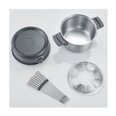 Fondue 1500w 8 fourchettes inox/noir Severin 2470