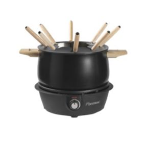 Fondue 1500w 8 fourchettes noir/bois Bestron AFD850BW