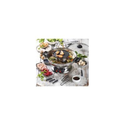 Fondue - KITCHEN CHEF - KCP.FONDASIA - 1950 Watts - Inox - Couvercle en verre