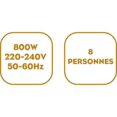 Fondue LITTLE BALANCE - Happy Fondue - Capacité 2L - Jusqu'à 8 personnes - Thermostat réglable - 800 W