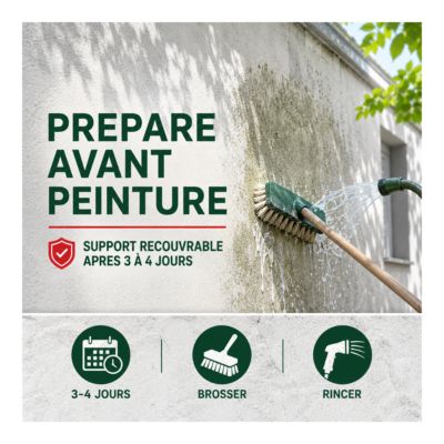 Fongicide  Anti dépôt vert concentré pour murs façade.  - 1 L (jusqu'à 250 m²) - ARCANE INDUSTRIES