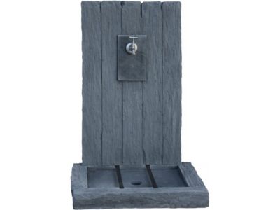 Fontaine "ARDOISE"  en pierre reconstituée  59 x 44 x 87 cm  Gris