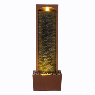 Fontaine cascade LED en polyrésine, rouge Teamson Home
