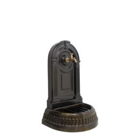Fontaine empire vieux bronze avec robinet colvert H. 98cm X L. 45cm, Dommartin