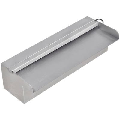 Fontaine rectangulaire de piscine avec LED Inox 30 cm