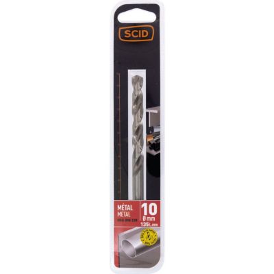 Forêt métal HSS - SCID - Diamètre 10 mm - Longueur 135 mm