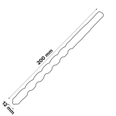 Foret béton (x1) - dimensions Ø.12 x L.200 mm - emmanchement Cylindrique - Universal
