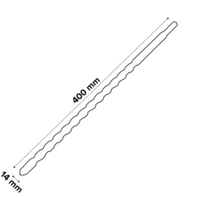 Foret béton (x1) - dimensions Ø.14 x L.400 mm - emmanchement Cylindrique - Universal