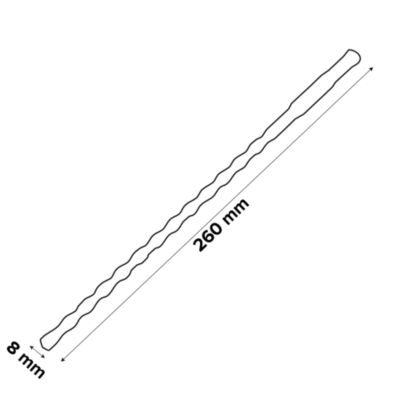 Foret béton (x1) - dimensions Ø.8 x L.260 mm - emmanchement SDS Plus - Erbauer