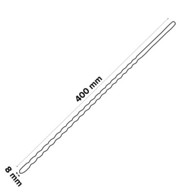 Foret béton (x1) - dimensions Ø.8 x L.400 mm - emmanchement Cylindrique - Universal