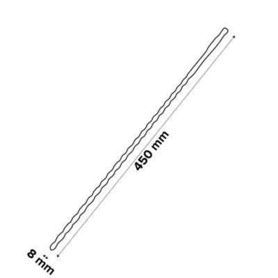 Foret béton (x1) - dimensions Ø.8 x L.450 mm - emmanchement SDS Plus - Universal