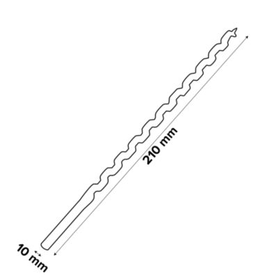 Foret bois à spirale 10x400 mm ERBAUER