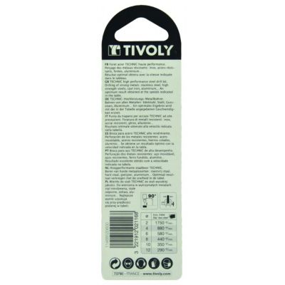 Foret cylindrique graduation Inox Ø13 mm Tivoly