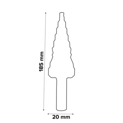 Foret étagé 4-20 mm ERBAUER Acier rapide (HSS)