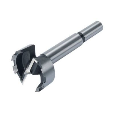 Foret Forstner 32 mm longueur totale 90 mm tige cylindrique 8 mm, acier.