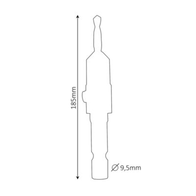 Foret fraisoir ERBAUER 9,5 mm Acier au carbone