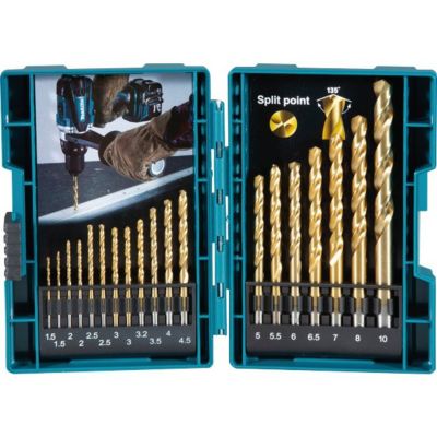 Foret à métaux HSS-Tin - Coffret de 19 pièces - Makita