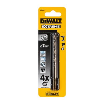 Foret métal (x1) - dimensions Ø.7 x L.109 mm - emmanchement 3 méplats - DeWalt