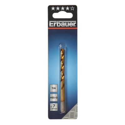 Foret métal (x1) - dimensions Ø.7 x L.109 mm - emmanchement Cylindrique - Erbauer