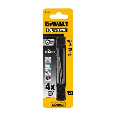 Foret métal (x2) - dimensions Ø.2 x L.49 mm - emmanchement 3 méplats - DeWalt