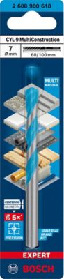 Foret multi matériaux (x1) - dimensions Ø.7 x L.100 mm - emmanchement Plat - Bosch