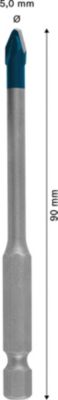 Foret pour carrelage Bosch Expert HEX-9 5X90 mm