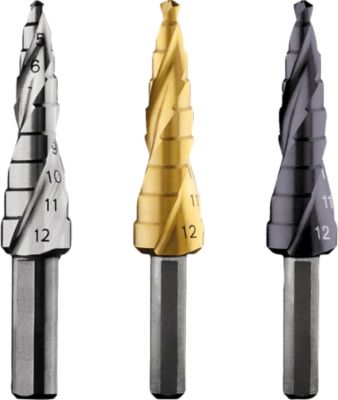 Foret Étagé HSS Bosch 2608587427 pour Métaux et Plastiques, Longueur 125.5 mm, Diamètre de 6 à 40.5 mm
