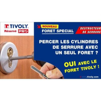 Foret TIVOLY destructeur de verrous carbure monobloc 6 mm L 67 mm - 82400110001